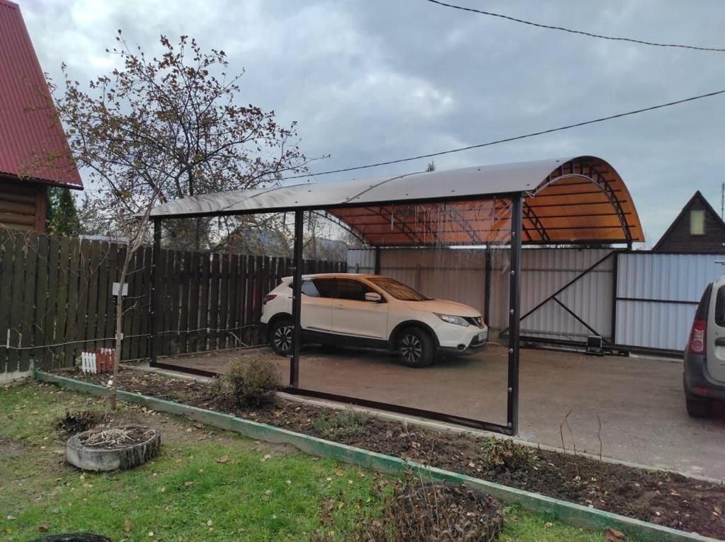 Прозрачные шторы ПВХ для навеса под автомобиль в Загорянском